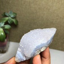 Natural blue chalcedony agate Crystal gemstone rough original Specimen A2044