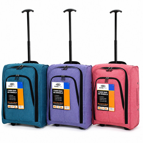 50x35x20cm Ryanair 2 Wheel Suitcase Cabin Approved Bag Trolley Case Travel Bag