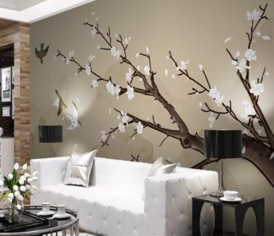 3D Brown Branches G4847 Wallpaper Wall Murals Removable Self-adhesive Honey