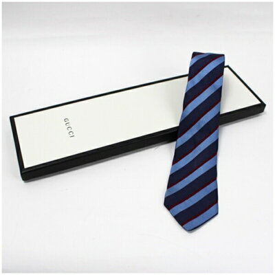 土日限定！kiunaMiniArcHoopPiercedEarring GUCCI Rare tie Navy blue stripe pattern silk from japan C459 | eBay