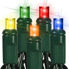MULTI-COLOR LED Christmas String Lights Mini Lights Indoor Outdoor 70ct 24ft