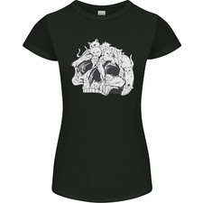 A Skull Made of Cats Womens Petite Cut T-Shirt