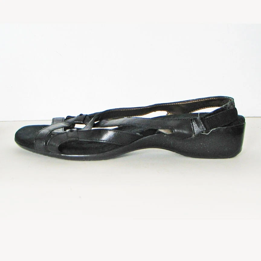 Sandalias Easy Spirit negras con correa talla: 8,5 M cuero superior, suela cómoda nuevas con etiquetas Foto 3 de 4