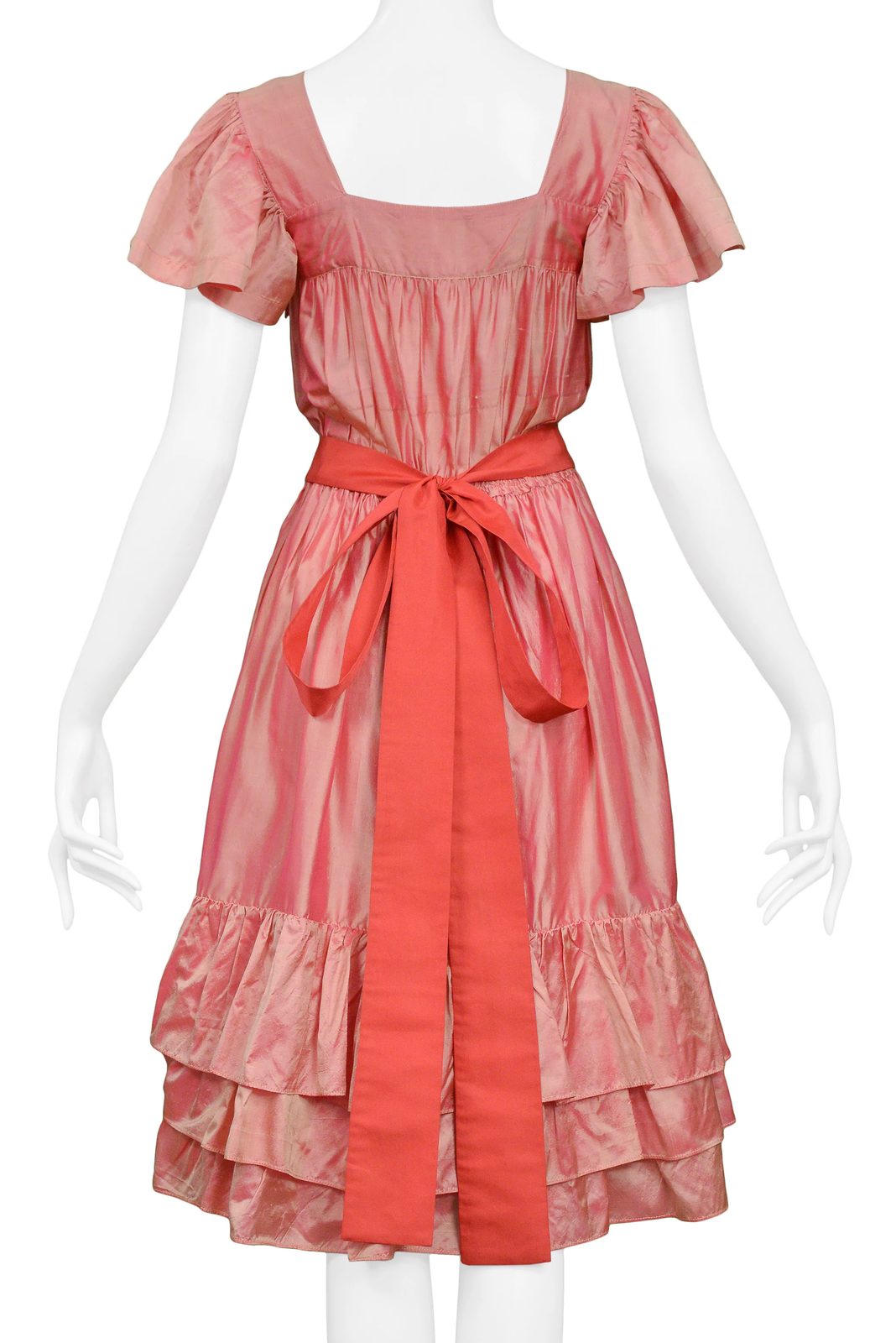 ABITO DA FESTA VINTAGE YVES SAINT LAURENT YSL ROSA TAFFETA