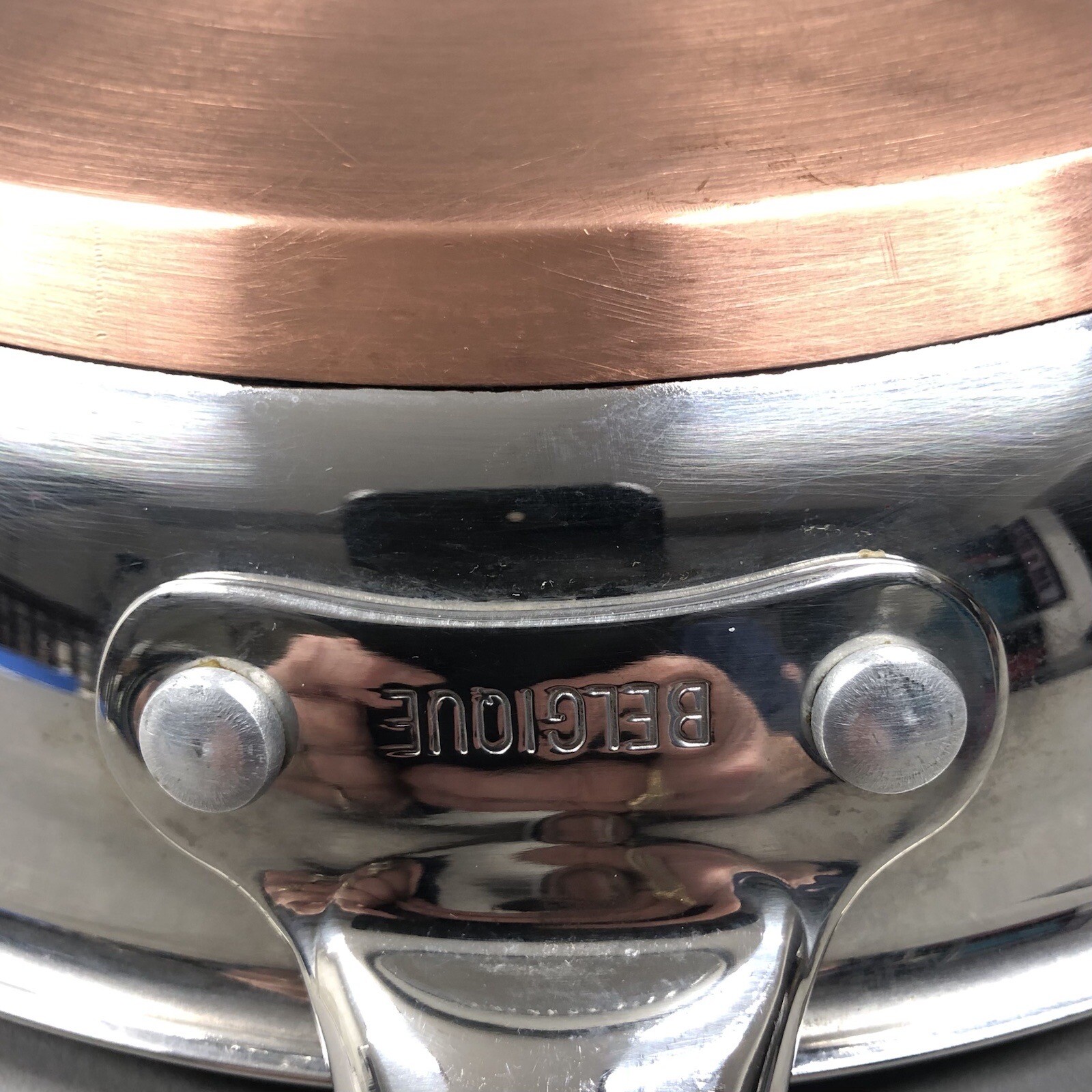 Belgique 10869 Stainless Steel 11” Copper Bottom Skillet Fry Sauté No