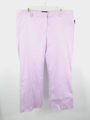 NWT FINITY Capri Crop Pants Women XL Lavender Stretch Pockets High Rise