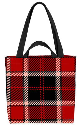 Plaid Karo Rot Schwarz kariert Tasche holzfäller schottisch