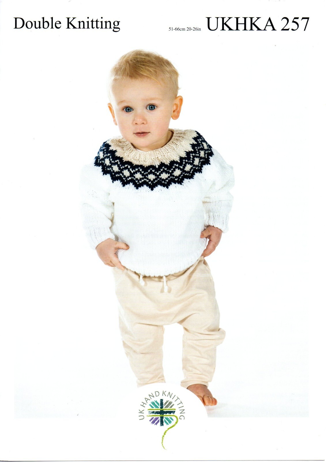 UKHKA Knitting Pattern 257 Yoked Sweater and Cardigan