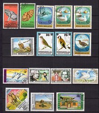 Mongolie années 70-80 un lot de 30 timbres oblitérés /TE5059