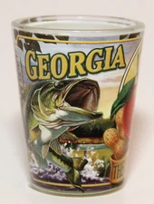 GEORGIA STATE MURAL SHOT GLASS SHOTGLASS