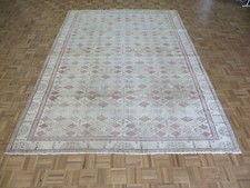 8'5 x 11'6 Hand Knotted Beige Vintage Turkish Oushak Oriental Rug G9883