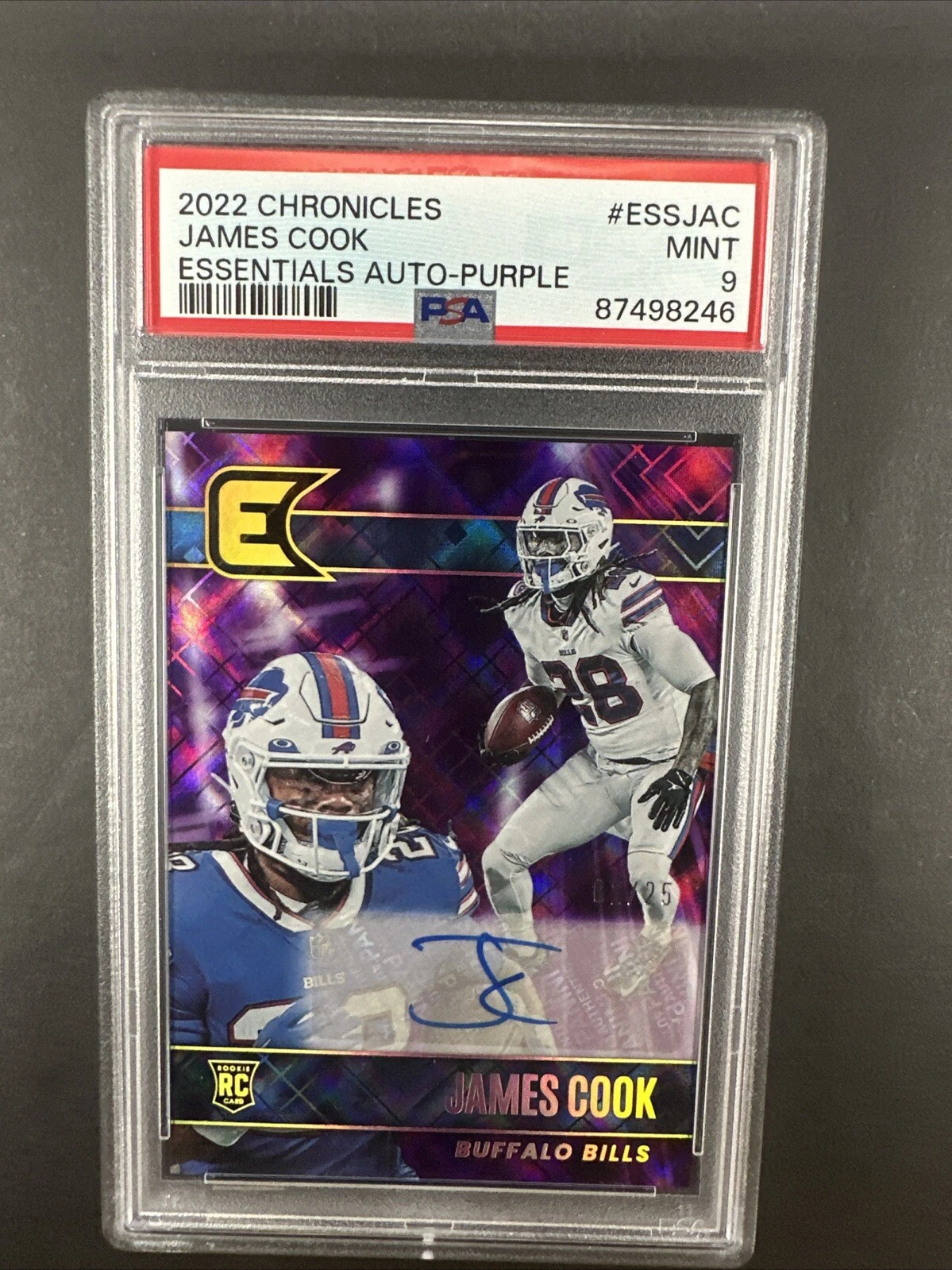 James Cook Panini Chronicles Essentials Autographs #ESSJAC Purple