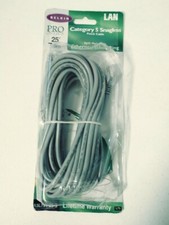 New Belkin Pro Series Category 5 Snagless Gray Patch Lan Cable RJ45 Male / Male