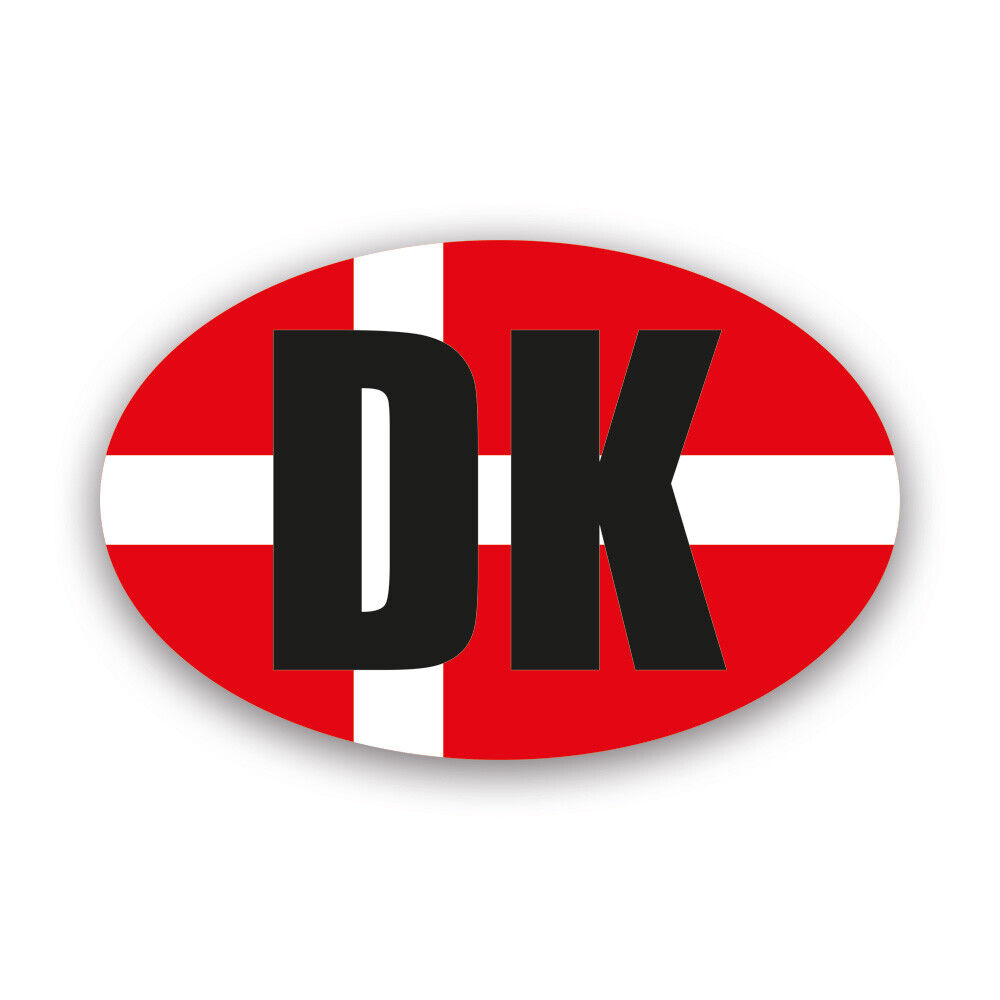 Denmark Euro Oval Sticker Decal - Weatherproof - danmark danish northern europe