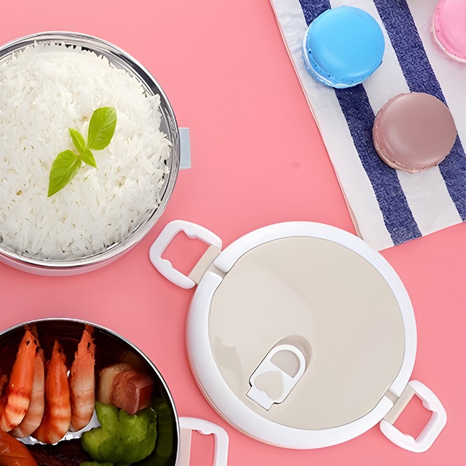 Edelstahl Brotdosen Set 5-teilig - Wiederverwendbare Lebensmittelbehälter