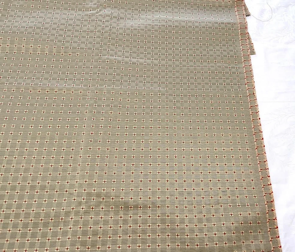 Woven Plaid Home Decor Fabric Textured Green Red 56" x 2 Yards - Image 2 of 4