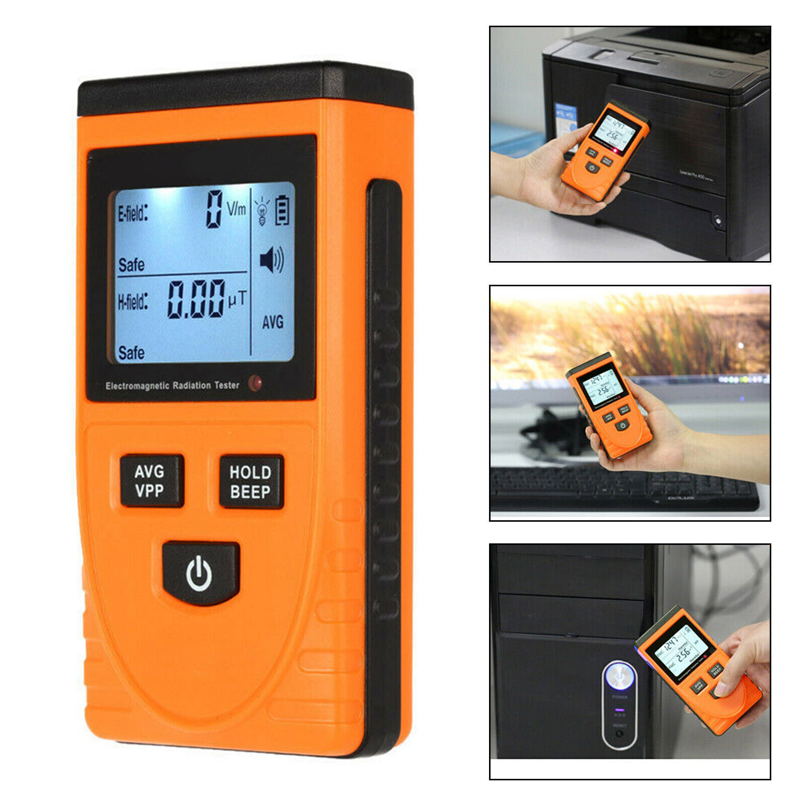 EMF Meter LCD Digital Radiation Detector for Electromagnetic Fields