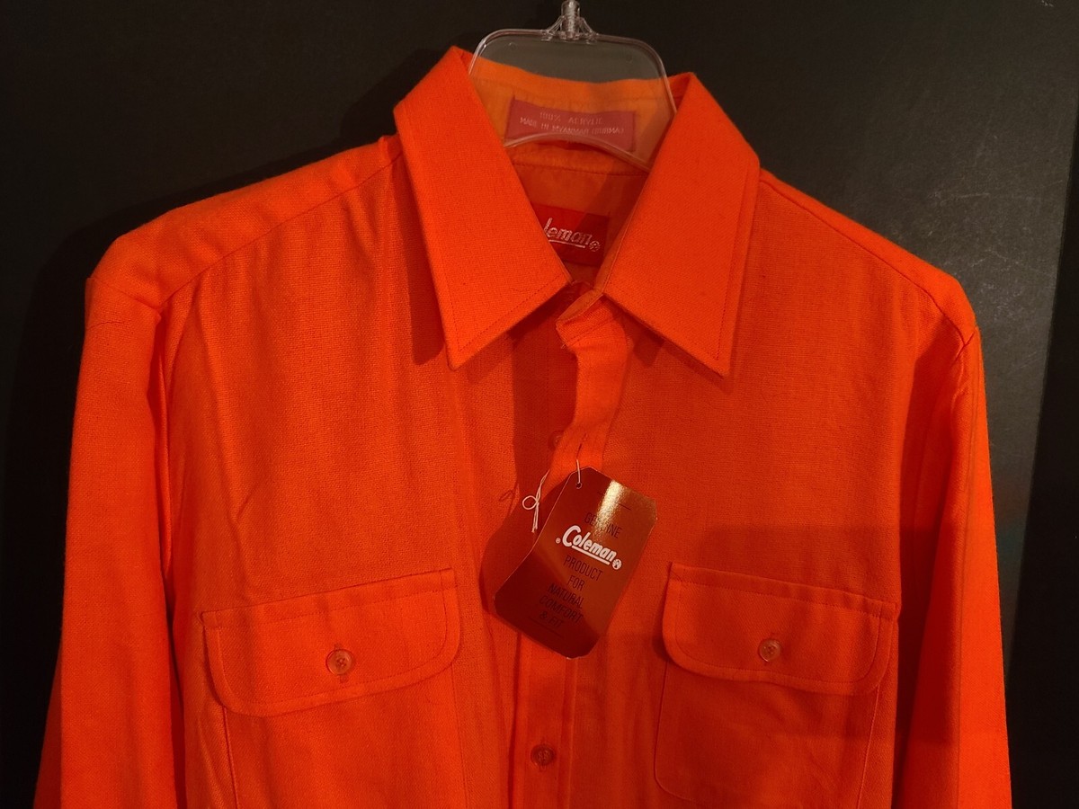NEW WITH TAGS Hunter ORANGE Coleman Flannel Shirt #58726 Men's