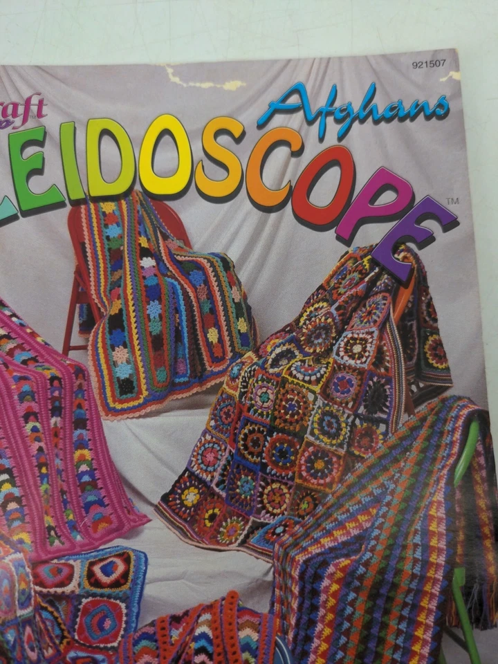 Vintage Kaleidoscope Afghans Needlecraft Shop Crochet Patterns Leaflet Booklet - Image 3 of 4