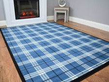 Tartan Living Room Rug Runner Large Small Hallway Traditional Plaid Pattern Mat 