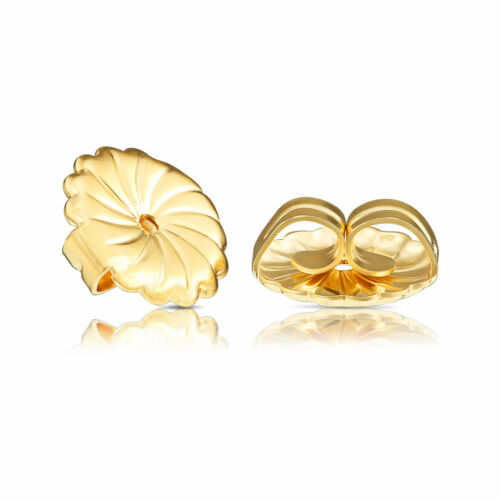 14K Real Solid Gold Replacement Ear Nuts Push Backs Earring Findings All Sizes - 第 1/14 張圖片
