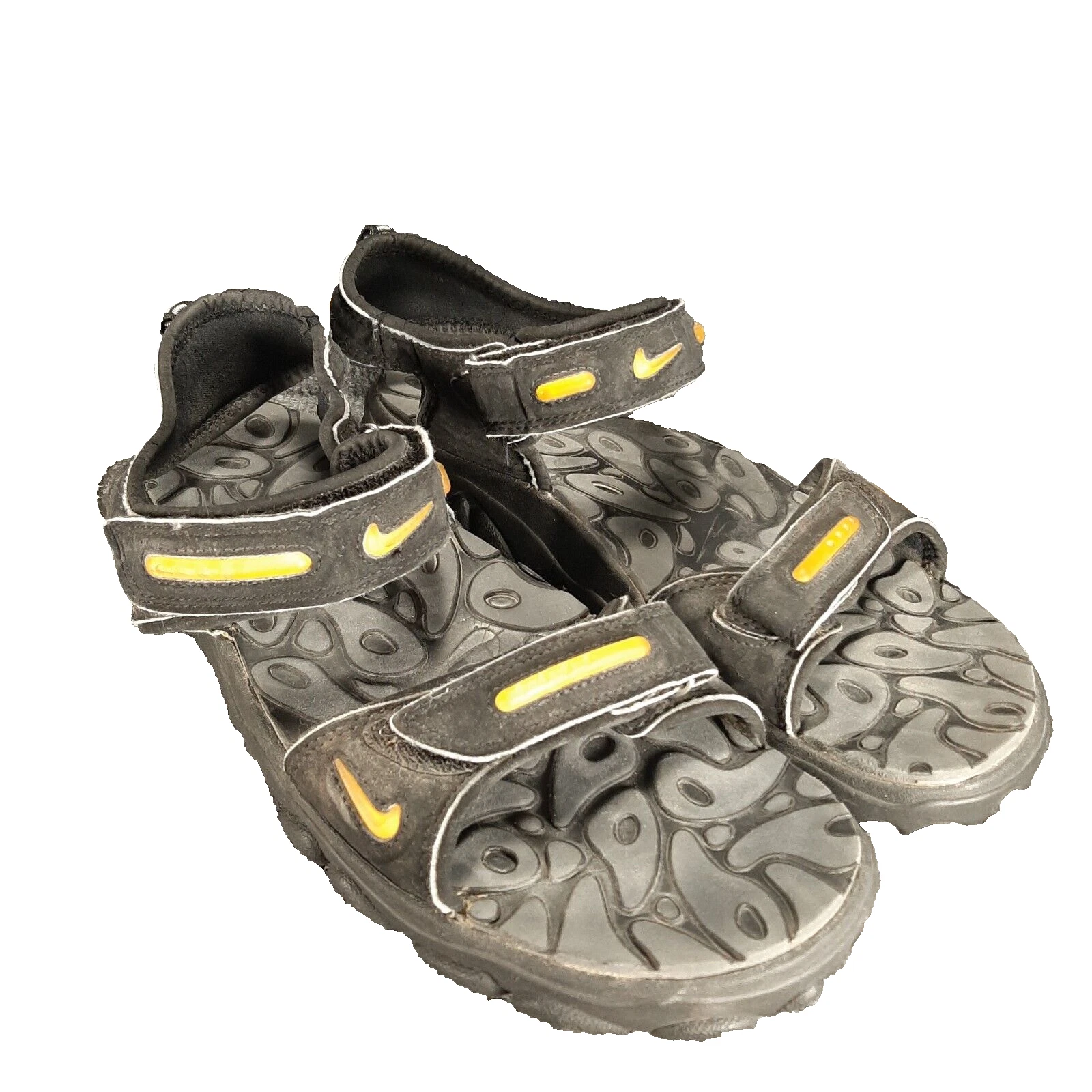 Nike ACG VTG Uomo 10 Nero Pelle Scarpe Sandalo Regolabile Infradito