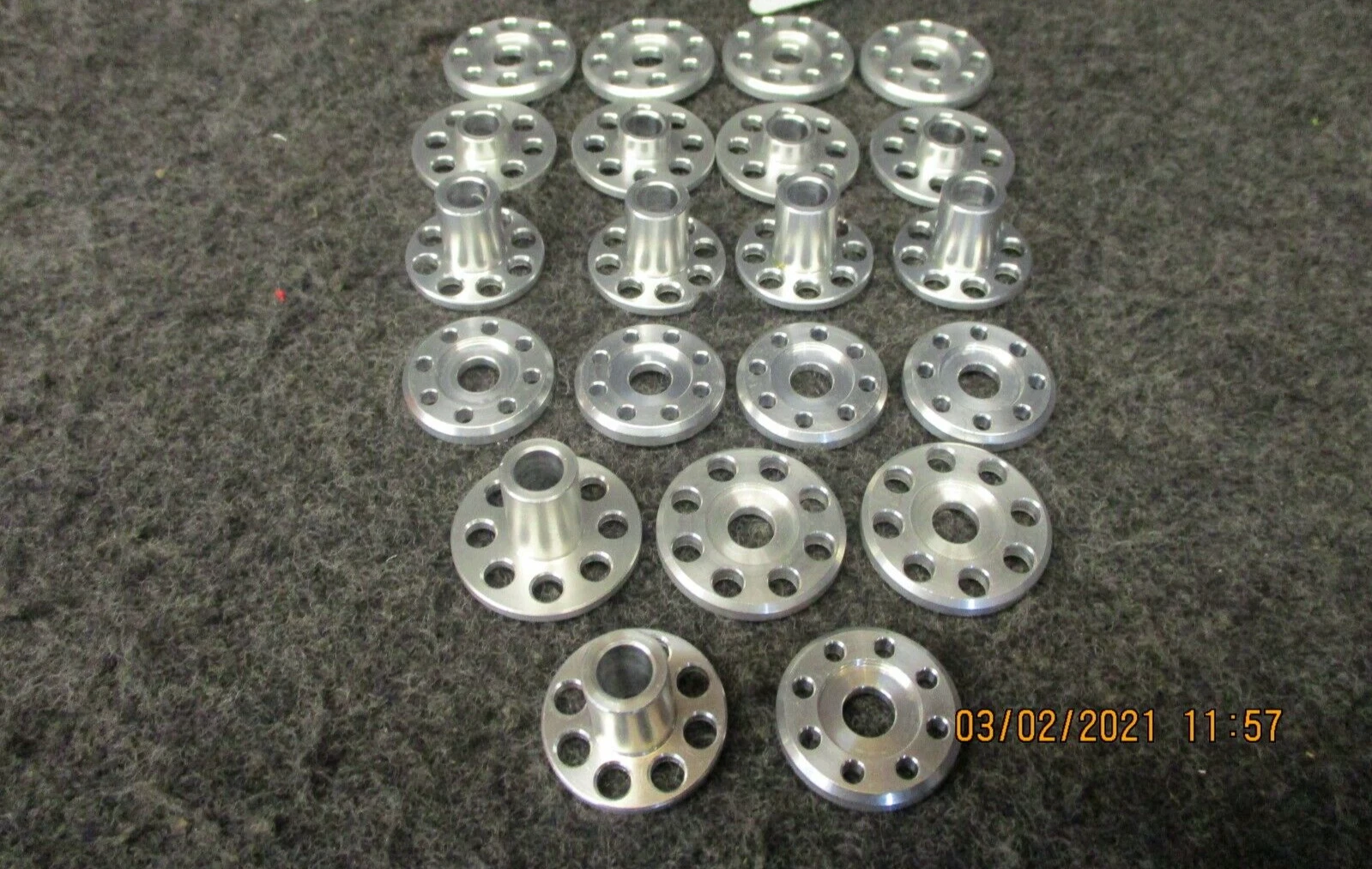 Honda CR125 2004 DOCWOB silver alloy complete top hat spacers + washer kit