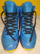 Mens  Lebron 8 *Entourage* V2 preowned sz12 blue/yellow /black (great cond)