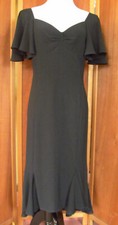 Vintage Robbie Bee Butterfly Sleeves Goth BOHO Gypsy "Little Black Dress" S10
