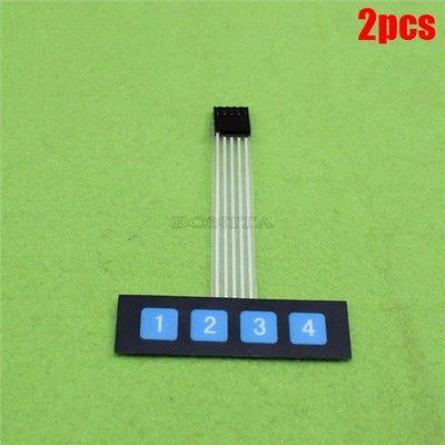 2Pcs 1X4 Key Matrix Membrane Switch Control Panel Keypad Keyboard Slim New Ic kc