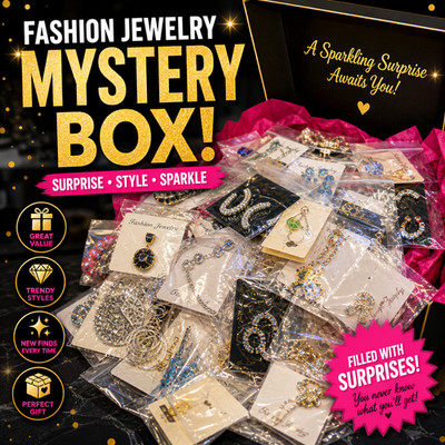 20pc Jewelry Mystery Box New Old Stock Mixed Fashion Lot Vintage Style Assorted