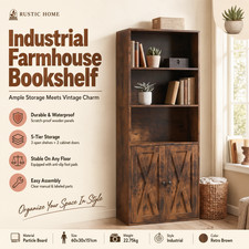 59.7 Inch Tall Bookshelf Multi Functional Industrial Display Rack Open and Stora