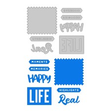 Creative Memories Real Life Die Cutting Set Titles New