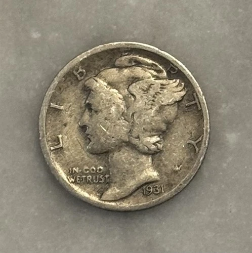 1931-D Mercury Dime - G - Good - 90% Silver
