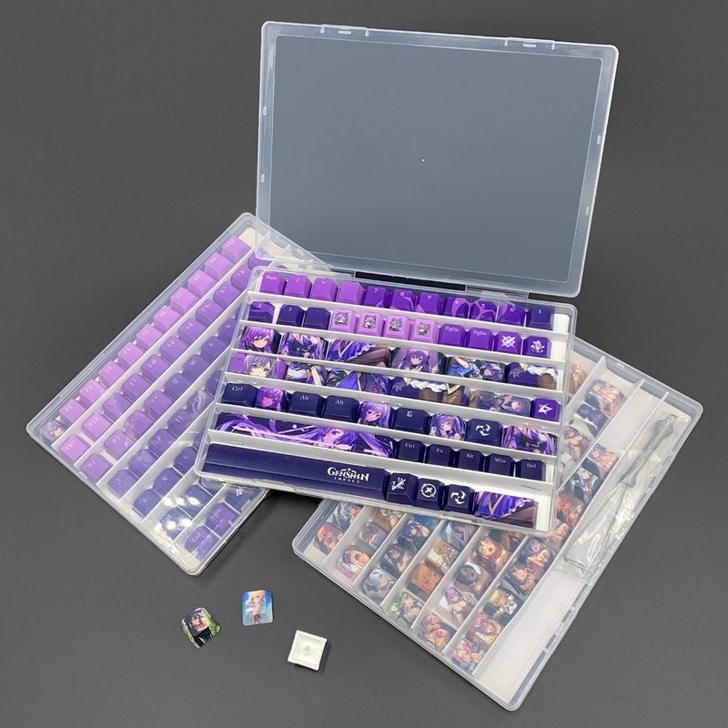 PC Keycaps Storage Box Dustproof Clear Keycaps Case Keycaps Package Organizer