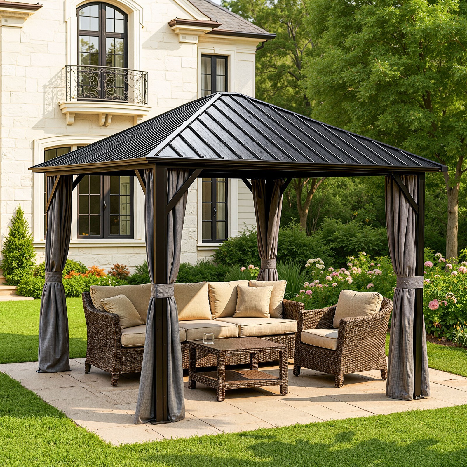 Roof Outdoor Permanent Hardtop Gazebo