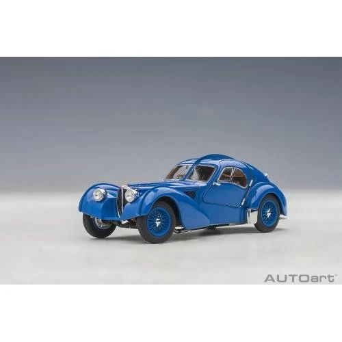 1:43 Autoart Bugatti 57Sc Atlantic 1938 Blue Spoked Rims Blue AA50947 Modellino - Immagine 2 di 2