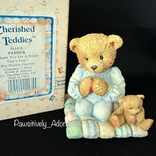 Cherished Teddies 911410 PATRICK Boy Praying Figurine "Thank You For A Friend...