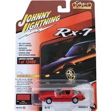 Johnny Lightning 1982 Mazda RX-7 Classic Gold Diecast 1:64 Sunrise Red