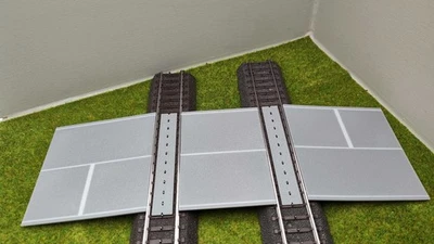 JERKUI 3D DRUCK UND MODELLBAU H0 Zubehör - H0 Bahnübergang für Märklin C-Gleis - Zweigleisig-58x80mm - H0 1:87