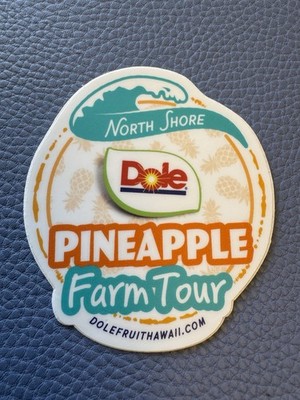 Hawaiian   Dole Pineapple Farm Tour Promo Sticker Ephemera HAWAII North Shore