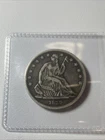 1839 Silver Seated Liberty Half Dollar with Drapery