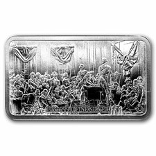 10 oz Silver Bar - American Constitution 78.38 per troy oz