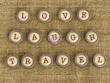 Prima Marketing - Mechanicals Embellishments - Letters - Tan New in Package