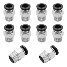 STFRBTH 10PCS Male Straight Push to Connect Fittings 8mm Tube OD x 1/4 inch N...