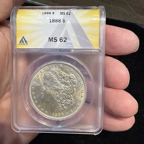 1888 MORGAN SILVER DOLLAR ** ANACS MS-62 **
