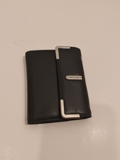 Vintage Rolodex Business Card Holder Slim Pocket Organizer Leather with Snap