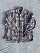 Moose Creek Mens XL Flannel Shirt Long Sleeve Button Up Plaid Red Gray