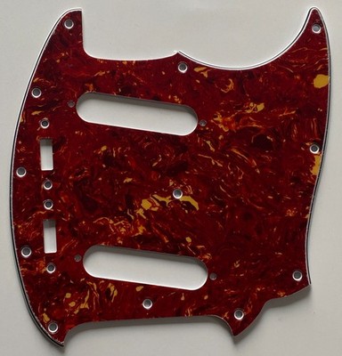 For Fit Fender US Mustang Classic Series Guitar Pickguard 4 Ply Red Tortoise