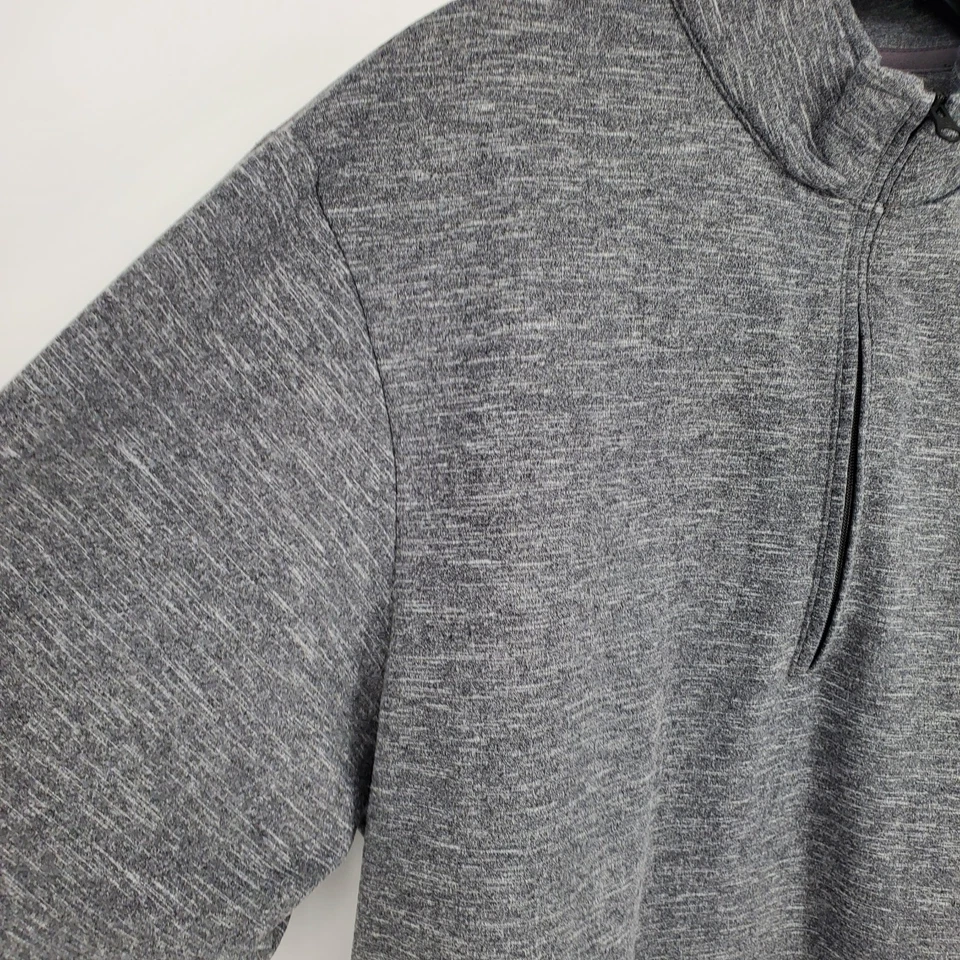 Pullover térmico de golf Sun Mountain Bridger para hombre grande gris manga larga 1/4 cremallera Foto 4 de 4